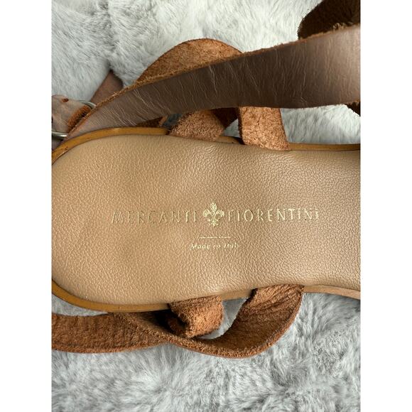 Mercanti Fiorentini Silver Brown Leather Strappy Sandals Italy Size 40 / US 10 - Picture 12 of 12